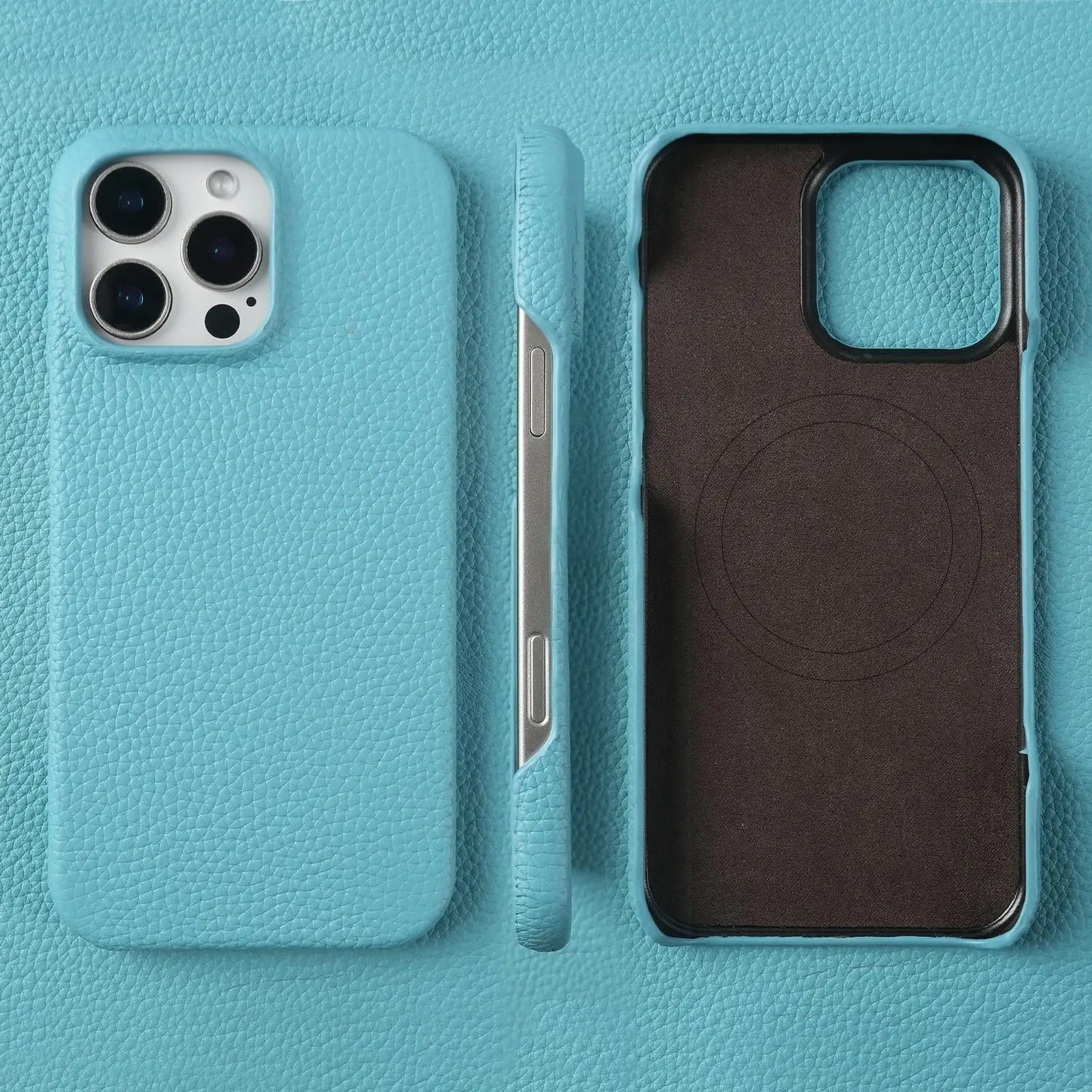 Premium Magnetic Genuine Leather Case For iphone 16 Pro Max 15 14 13 12 11 Wireless Charge Magnet Magsafe Cover Shockproof Coque