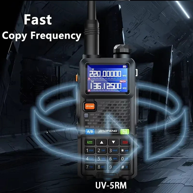 UV-5RM Baofeng Walkie Talkie 3800mAh Battery USB-C Charger 14.5W UHF VHF Wirless Copy Frequency 999CH FM Ham Radio Update UV-5RH