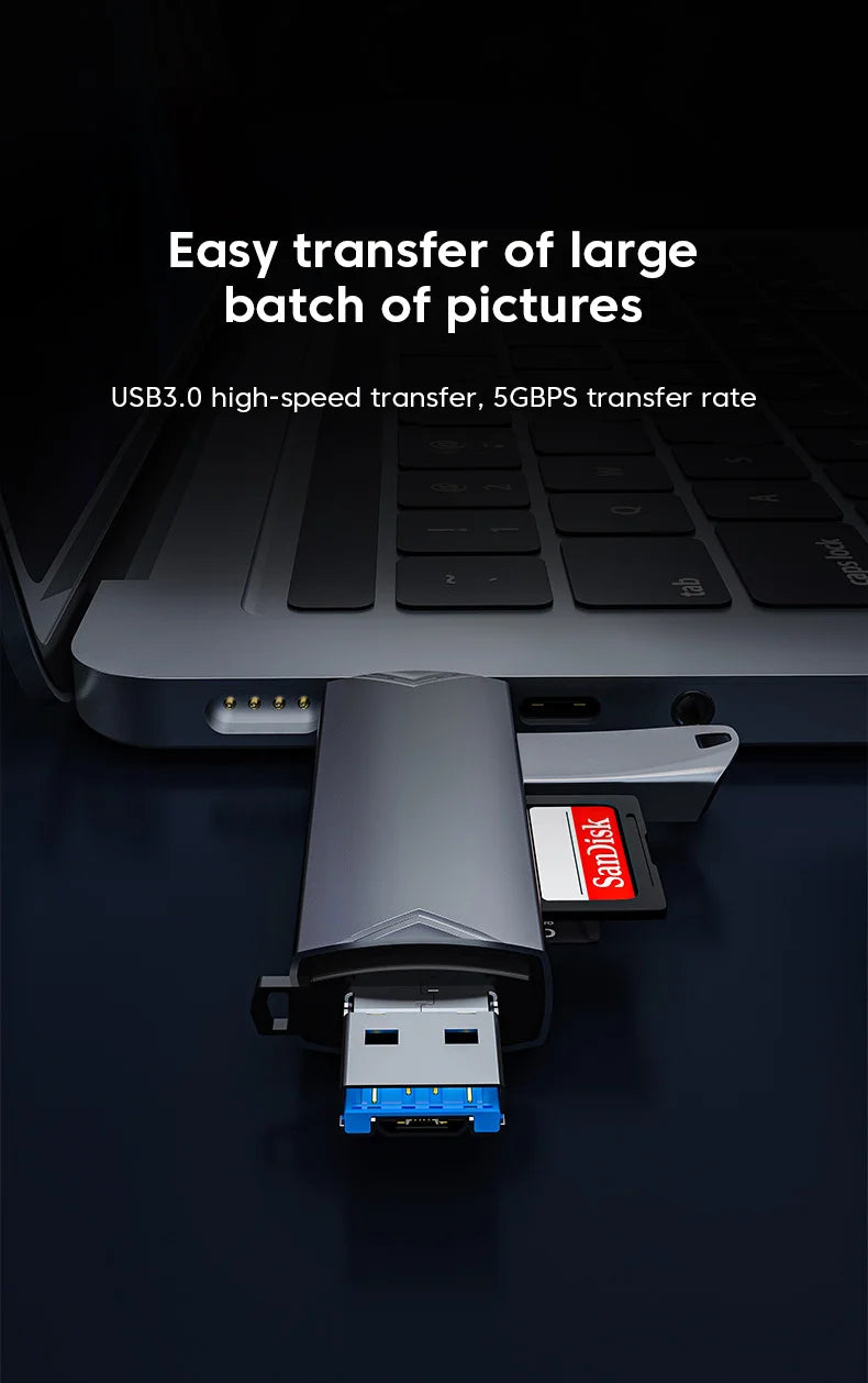 Olaf 7 in 1 Micro TF SD Card Reader USB Flash Drive Memory SD Card Reader OTG type c 3.1 to usb Adapter USB Type C Card Reader