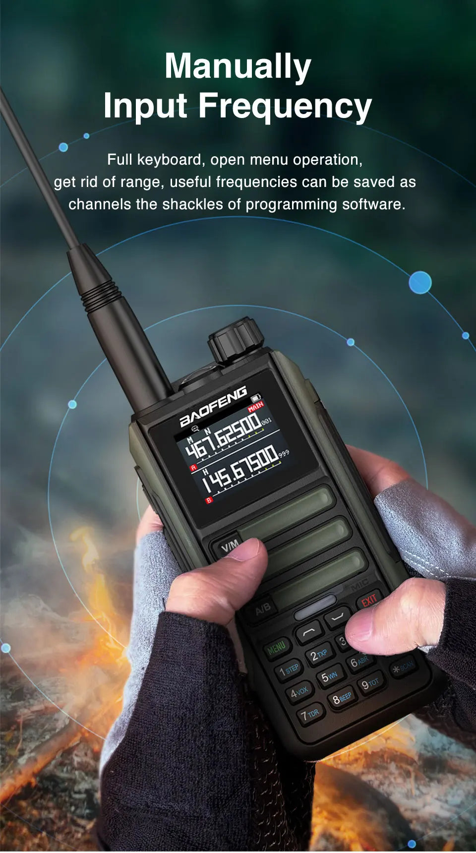 Upgrade Baofeng UV16M V2 Walkie Talkie AM FM Two Way Radio Full Band LCD 999CH Frequency Copy VHF UHF NOAA Noise Reduce Type-C