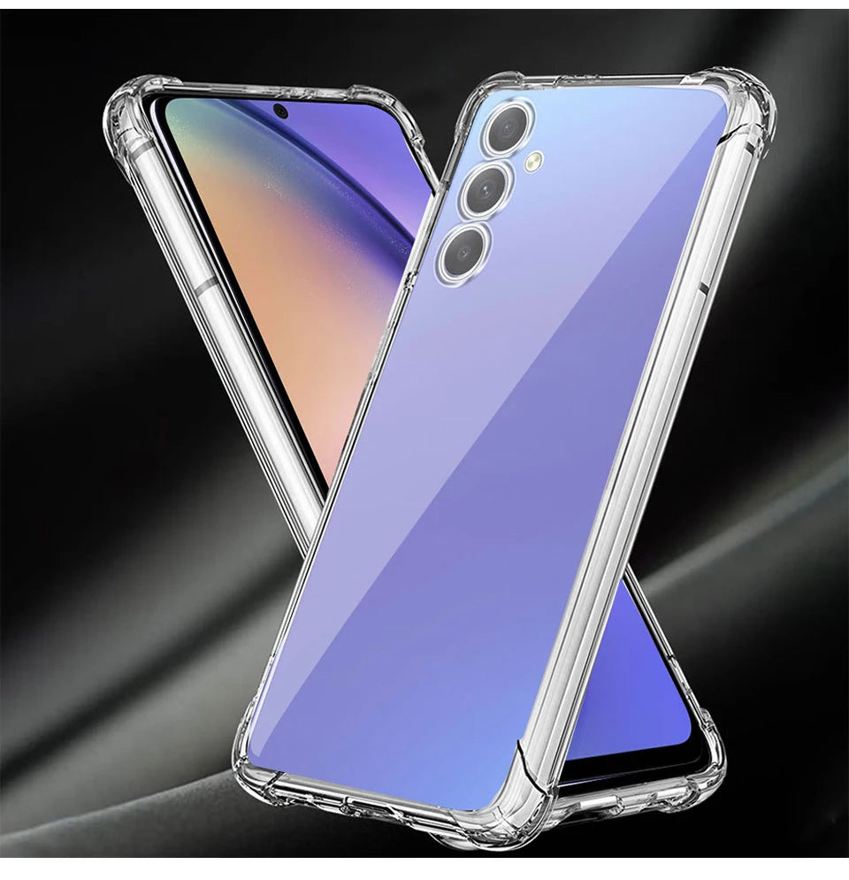 Shockproof Clear Silicone Case For Samsung Galaxy A15 A25 A35 A55 A05 S A04 S A14 A24 A34 A54 A12 A22 A32 A13 A23 A33 A53 A73