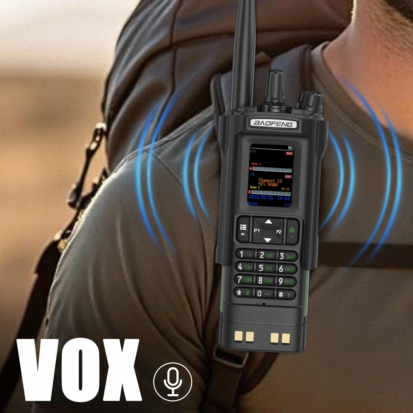 BAOFENG DM-32 with Belt Holster DMR Radio Digital Walkie Talkie GPS APRS 999 Channel Dual Mode Analog Dual Time Slot For Hiking
