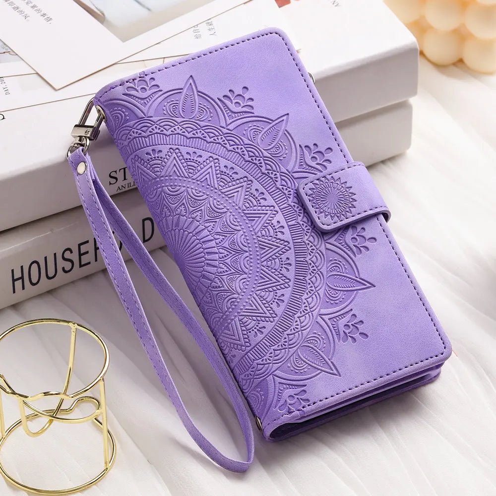 For Poco X8 Pro Max X7 F6 X6 X5 X3 NFC 5G Zipper Wallet Case Crossbody Book Shell Xiaomi Poco M8 M7 Pro M6 F5 C75 X 8 Flip Cover