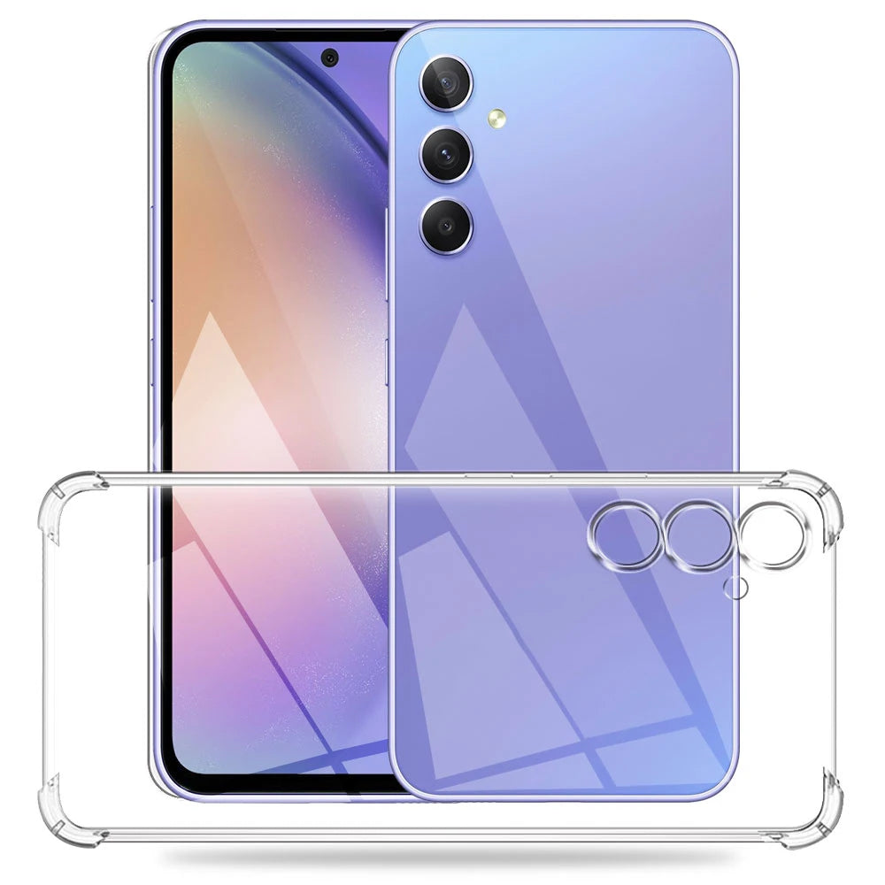 Shockproof Clear Silicone Case For Samsung Galaxy A15 A25 A35 A55 A05 S A04 S A14 A24 A34 A54 A12 A22 A32 A13 A23 A33 A53 A73