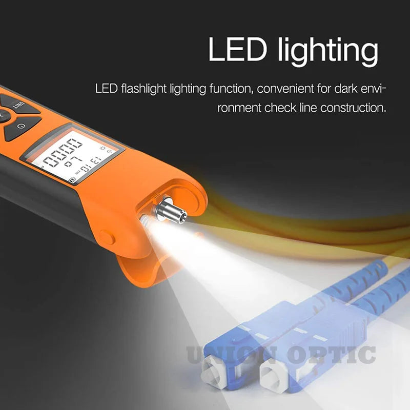 G10 Fiber Optic Power Meter Optical Tester Tool Network Cable Test OPM LED Lighting VFL USB Charging