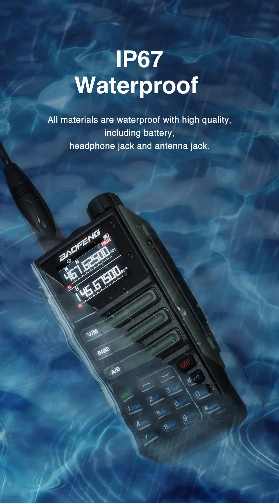 Upgrade Baofeng UV16M V2 Walkie Talkie AM FM Two Way Radio Full Band LCD 999CH Frequency Copy VHF UHF NOAA Noise Reduce Type-C