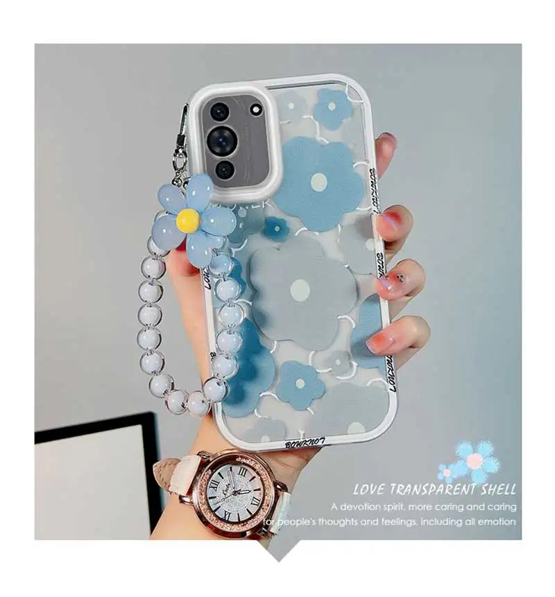 Pink Flower Bear 3D Penda Tpu Case For Honor X7 X8 X9 5G X7A 4G X8A X9A X6 X6S 9X 50 70 20 90 Magic 4 5 Lite Cover