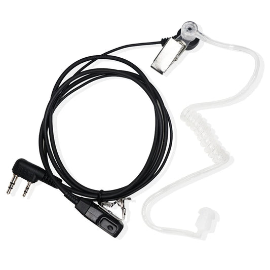 2 Pin PTT MIC Headset Covert Acoustic Tube In-ear Earpiece For Kenwood TYT Baofeng UV-5R BF-888S CB Two Way Radio Accessories