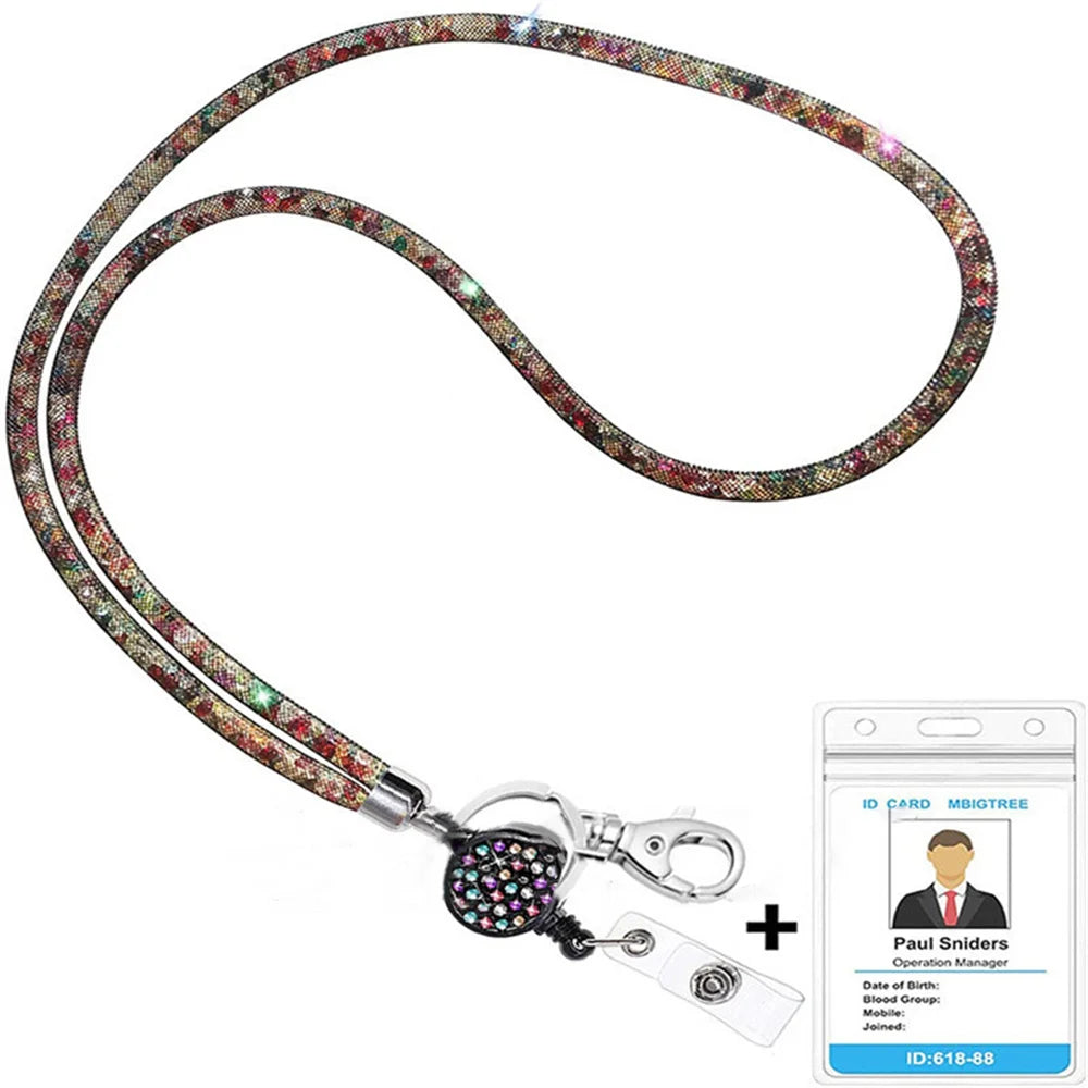 Badges Holder Retractable Lanyard  Id Lanyard Name Xyun Card Badge Holder Reels Clips Hanging Rope Keychain Necklace Strap