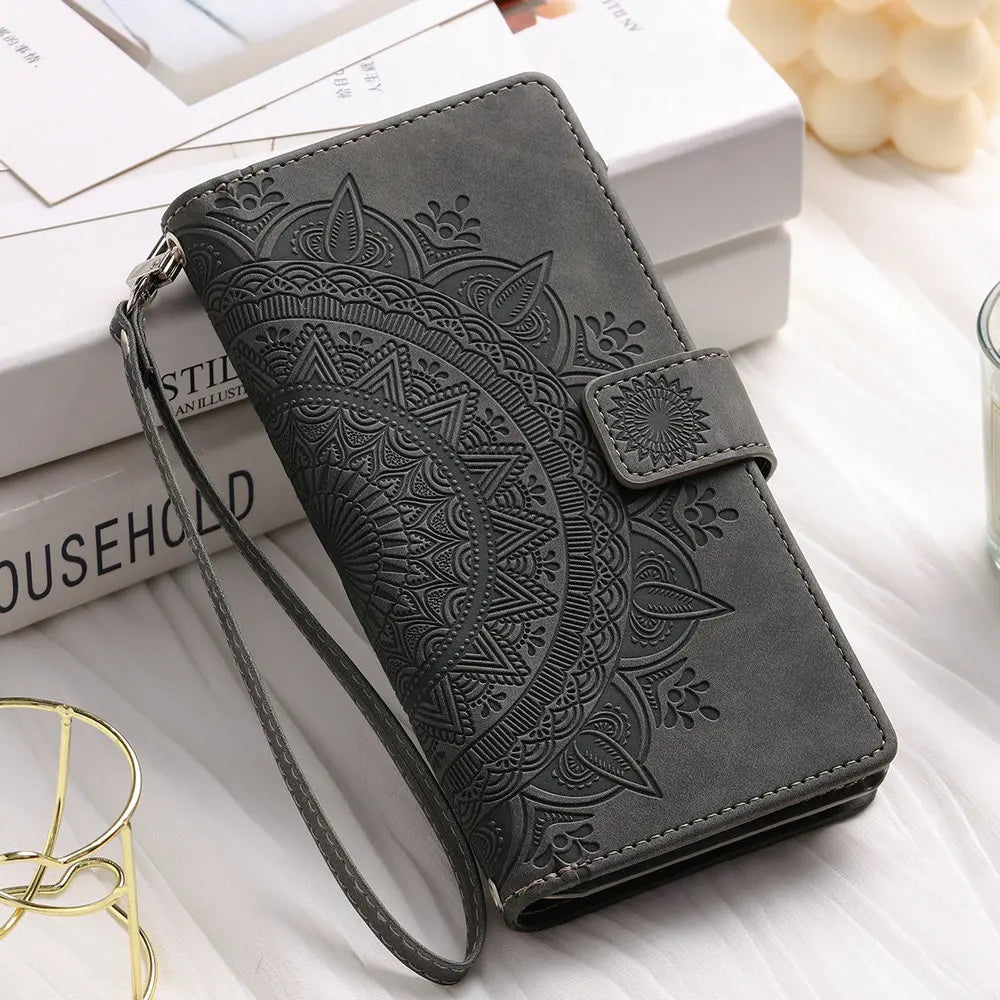 For Poco X8 Pro Max X7 F6 X6 X5 X3 NFC 5G Zipper Wallet Case Crossbody Book Shell Xiaomi Poco M8 M7 Pro M6 F5 C75 X 8 Flip Cover