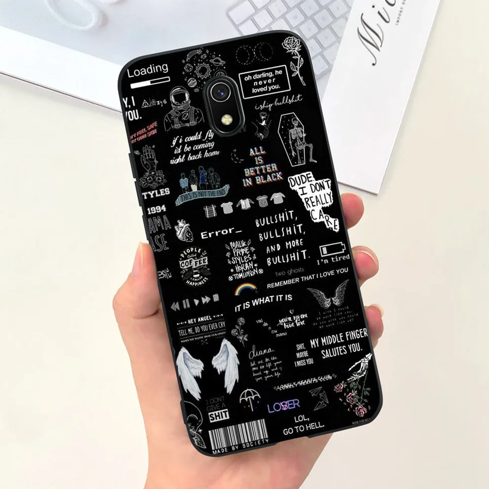 For Xiaomi Redmi 8A 8 Note 8 Pro 8T Case 2023 New Fashion Painting Bumper Funda Soft Silicone TPU Redmi8 Note8 Pro Back Cover