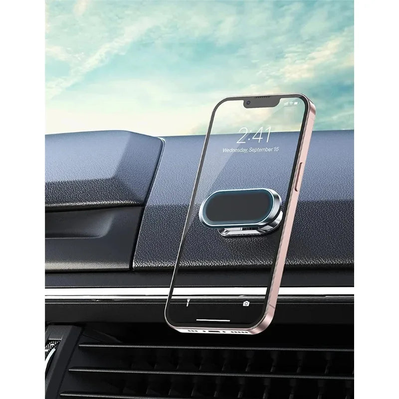 360 Rotating Mini Magnetic Holder Car Phone Dashboard Strip Shape Mount Stand Portable for Cell Phone GPS Compatible