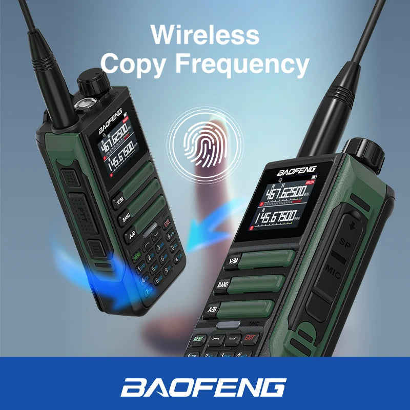 Upgrade Baofeng UV16M V2 Walkie Talkie AM FM Two Way Radio Full Band LCD 999CH Frequency Copy VHF UHF NOAA Noise Reduce Type-C