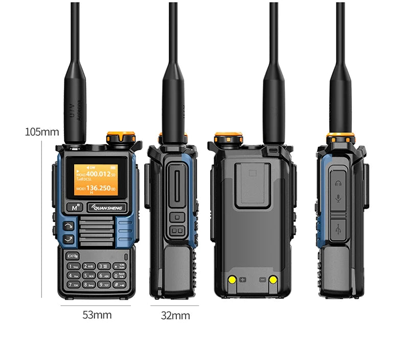 Quansheng UV-K5 Upgrade UV-K5 (99) Interphone 5W Air Band Radio Tyep C Charging UHF VHF DTMF FM Scrambler NOAA Wireless Frequenc