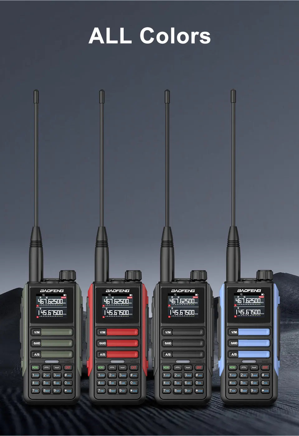 Upgrade Baofeng UV16M V2 Walkie Talkie AM FM Two Way Radio Full Band LCD 999CH Frequency Copy VHF UHF NOAA Noise Reduce Type-C