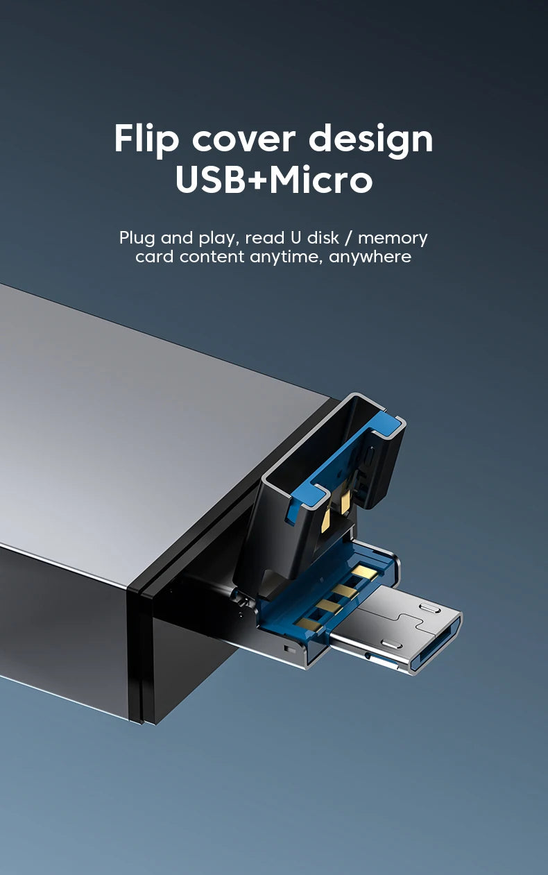 Olaf 7 in 1 Micro TF SD Card Reader USB Flash Drive Memory SD Card Reader OTG type c 3.1 to usb Adapter USB Type C Card Reader