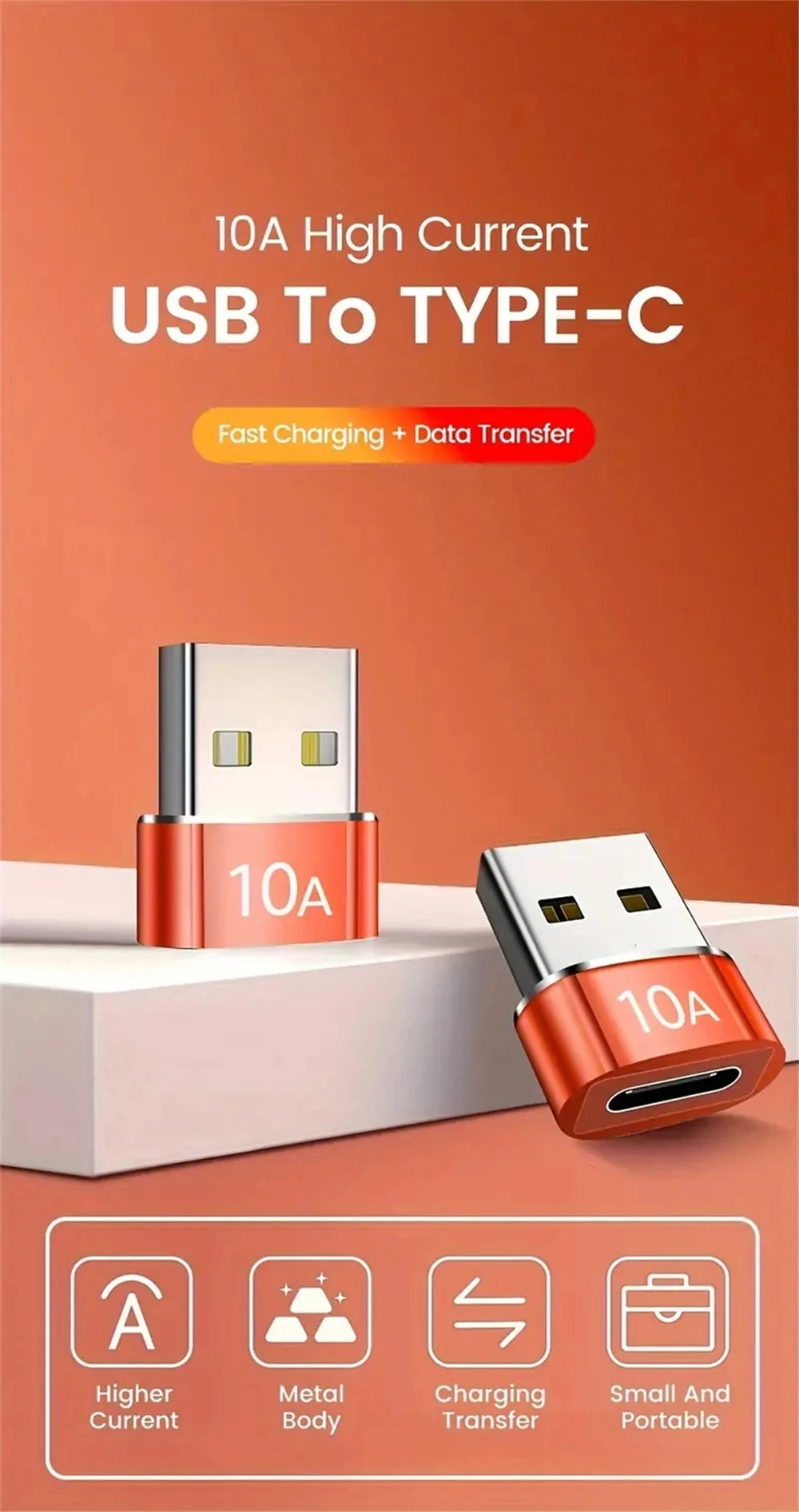 NINIBIL 10A OTG USB 3.0 To Type C Adapter USB Female To Type c Male Fast Charging adadpter OTG USB C For Xiaomi Samsung Laptop