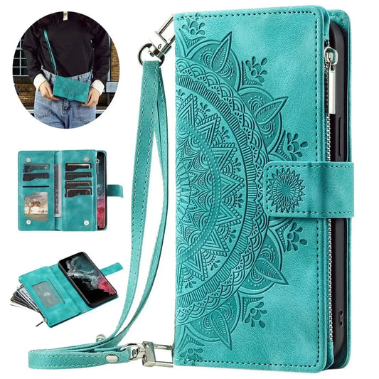 For Poco X8 Pro Max X7 F6 X6 X5 X3 NFC 5G Zipper Wallet Case Crossbody Book Shell Xiaomi Poco M8 M7 Pro M6 F5 C75 X 8 Flip Cover