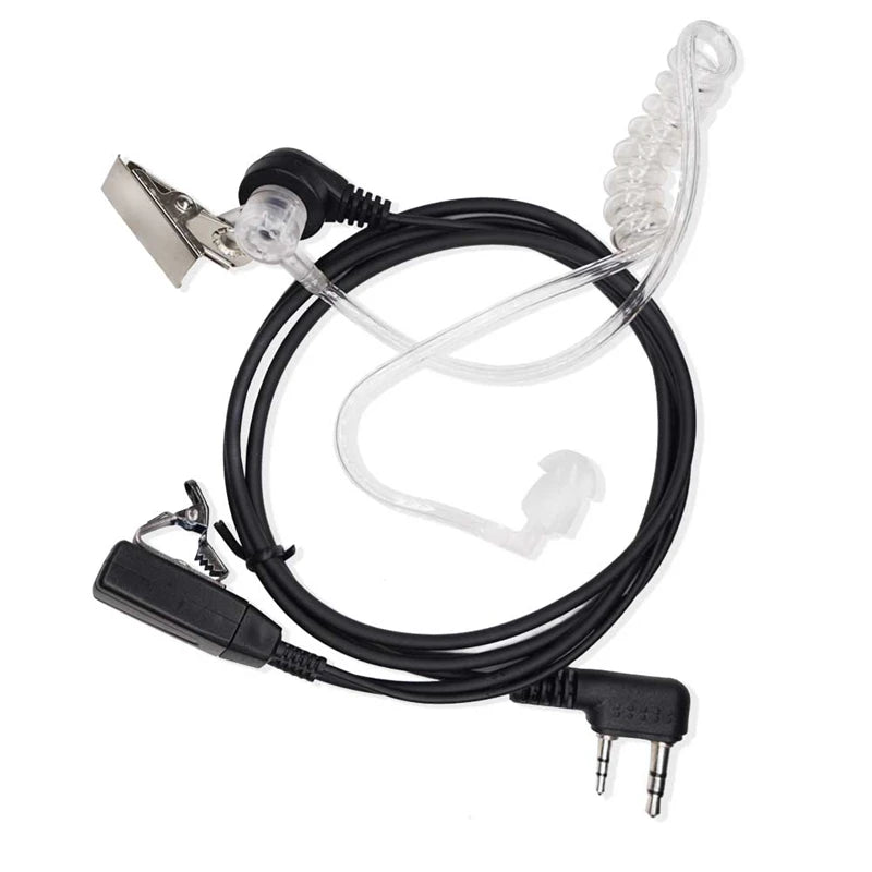 2 Pin PTT MIC Headset Covert Acoustic Tube In-ear Earpiece For Kenwood TYT Baofeng UV-5R BF-888S CB Two Way Radio Accessories
