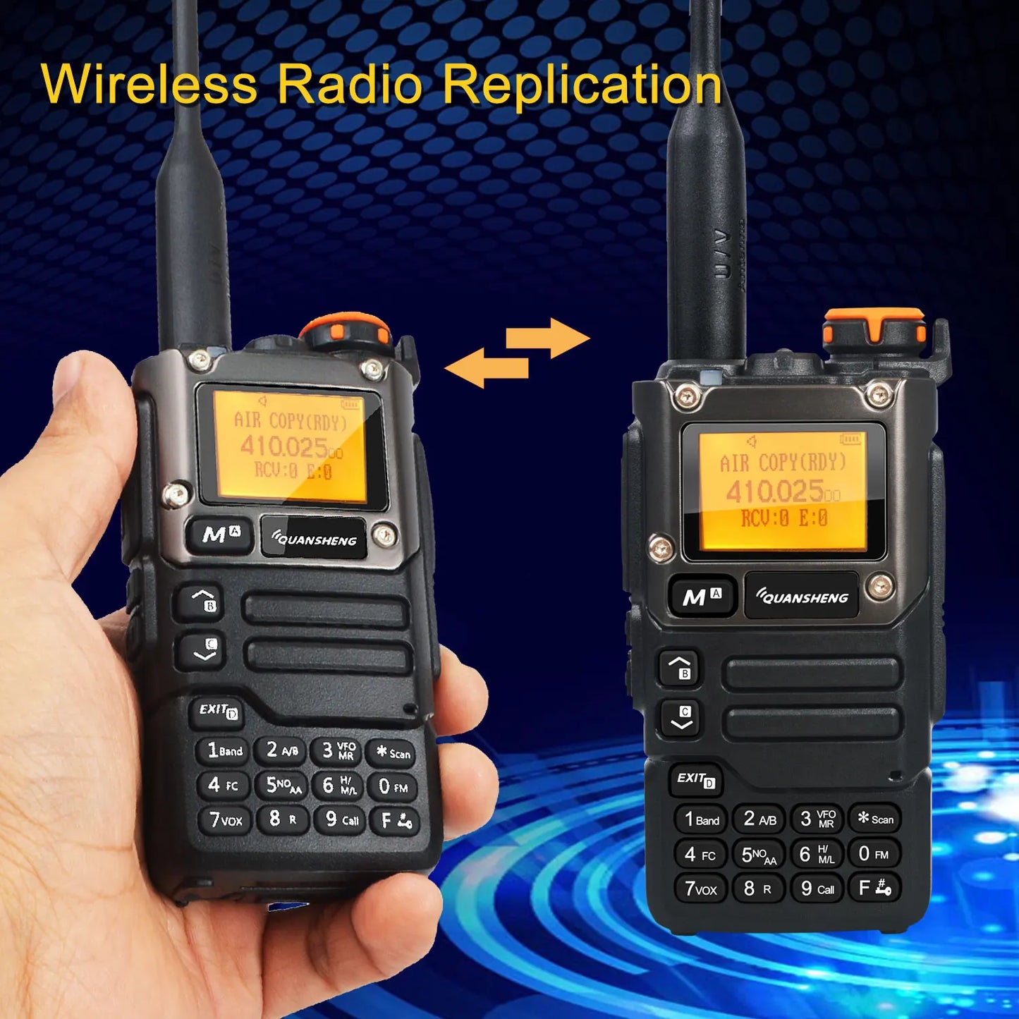 Quansheng Walkie Talkie Air Band 50-600MHz HF RX UV-K5(8) 136-600MHz UHF VHF TX FM Scrambler NoAA Frequency Scan Copy DTMF Radio