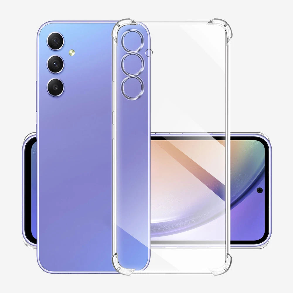 Shockproof Clear Silicone Case For Samsung Galaxy A15 A25 A35 A55 A05 S A04 S A14 A24 A34 A54 A12 A22 A32 A13 A23 A33 A53 A73