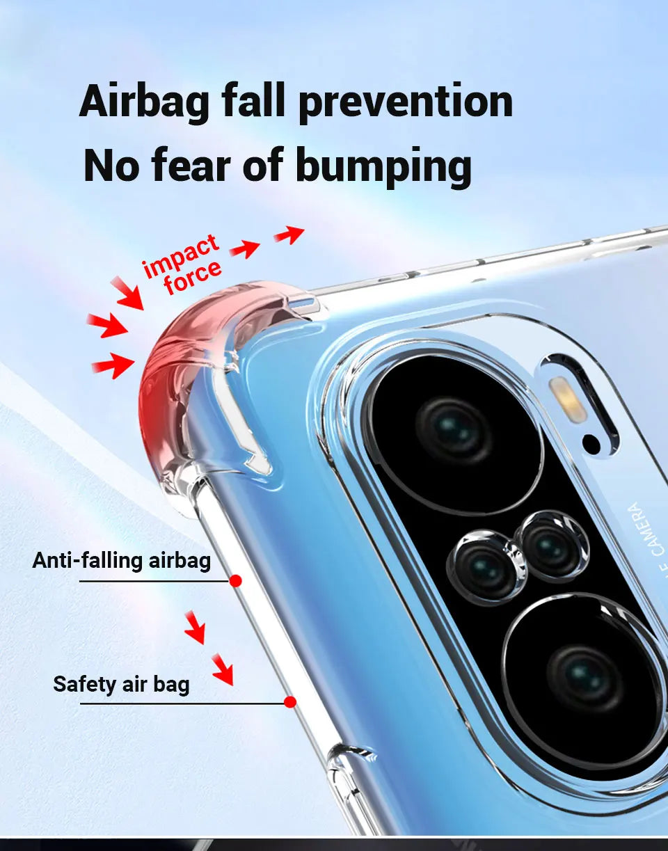 Shockproof Clear Silicone Case For Samsung Galaxy A15 A25 A35 A55 A05 S A04 S A14 A24 A34 A54 A12 A22 A32 A13 A23 A33 A53 A73