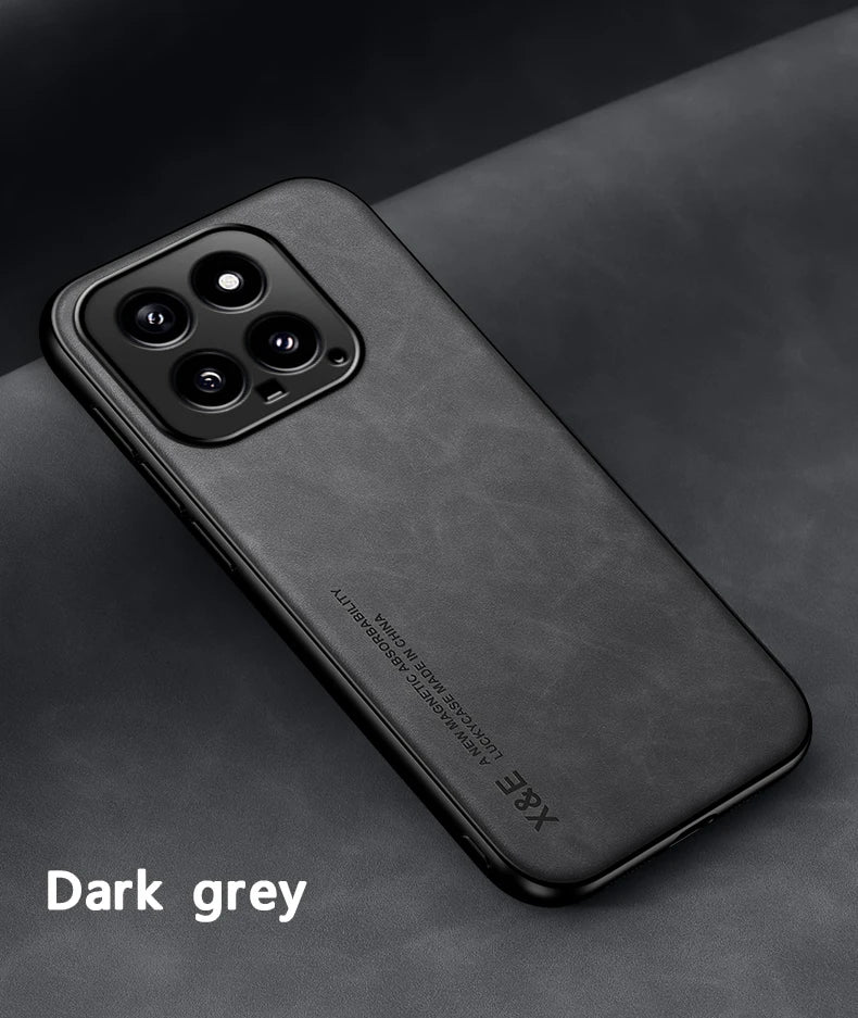 For Xiaomi 14 Luxury Leather Magnetic Case Shockproof Bumper Soft Back Cover For Xiaomi 14 Pro