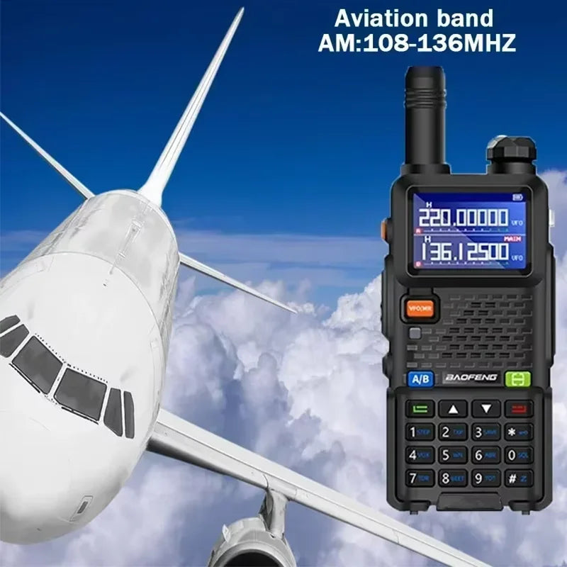 UV-5RM Baofeng Walkie Talkie 3800mAh Battery USB-C Charger 14.5W UHF VHF Wirless Copy Frequency 999CH FM Ham Radio Update UV-5RH