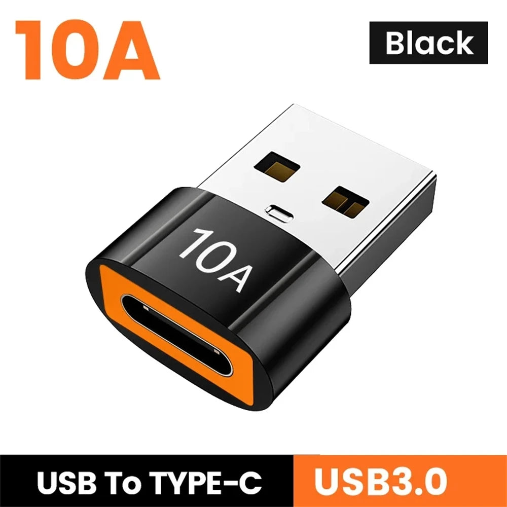 NINIBIL 10A OTG USB 3.0 To Type C Adapter USB Female To Type c Male Fast Charging adadpter OTG USB C For Xiaomi Samsung Laptop