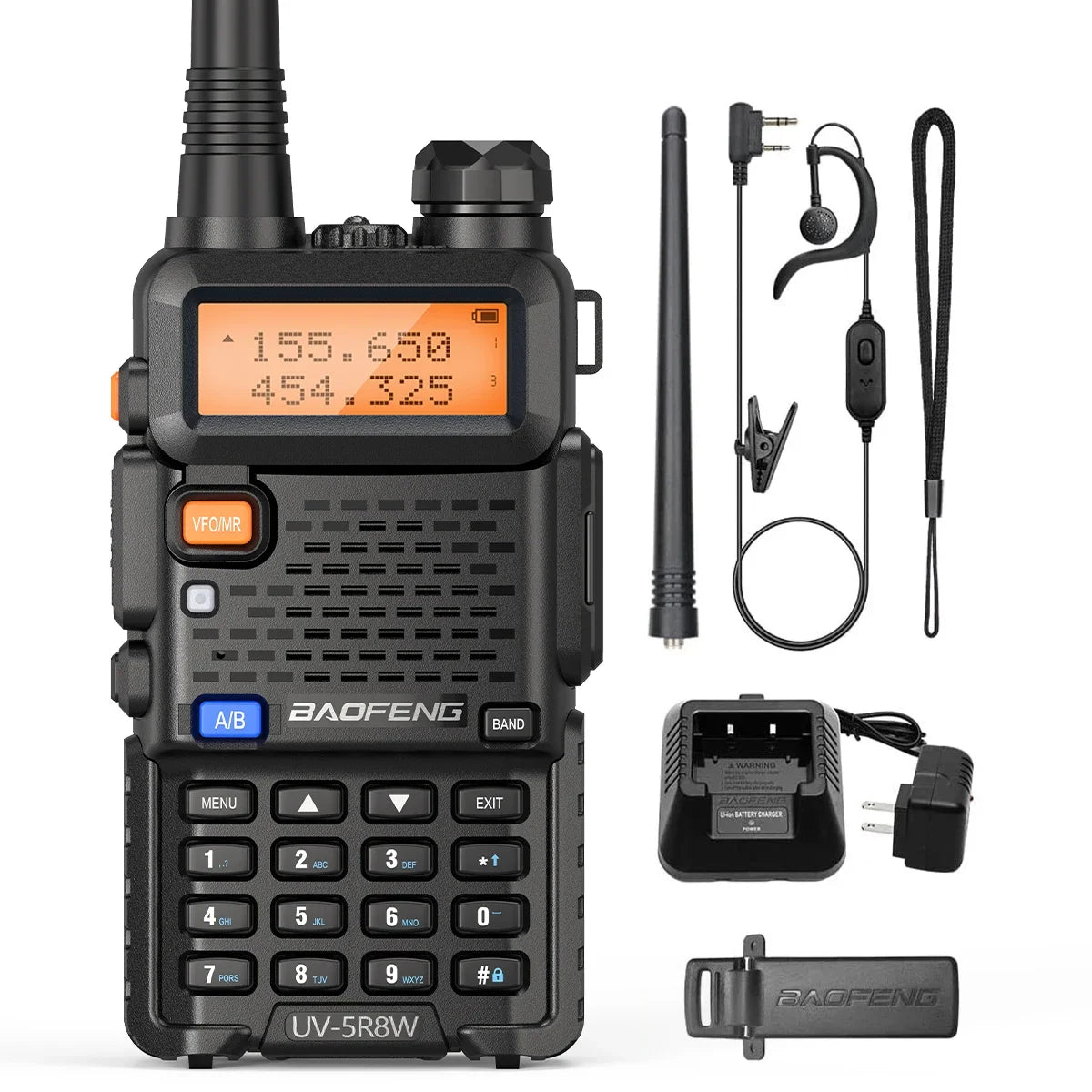 Baofeng UV-5R 8W 3800 Walkie Talkie Tri-Power Dual Band VHF UHF Portable Long Range High Power Handheld CB Ham Two Way Radio