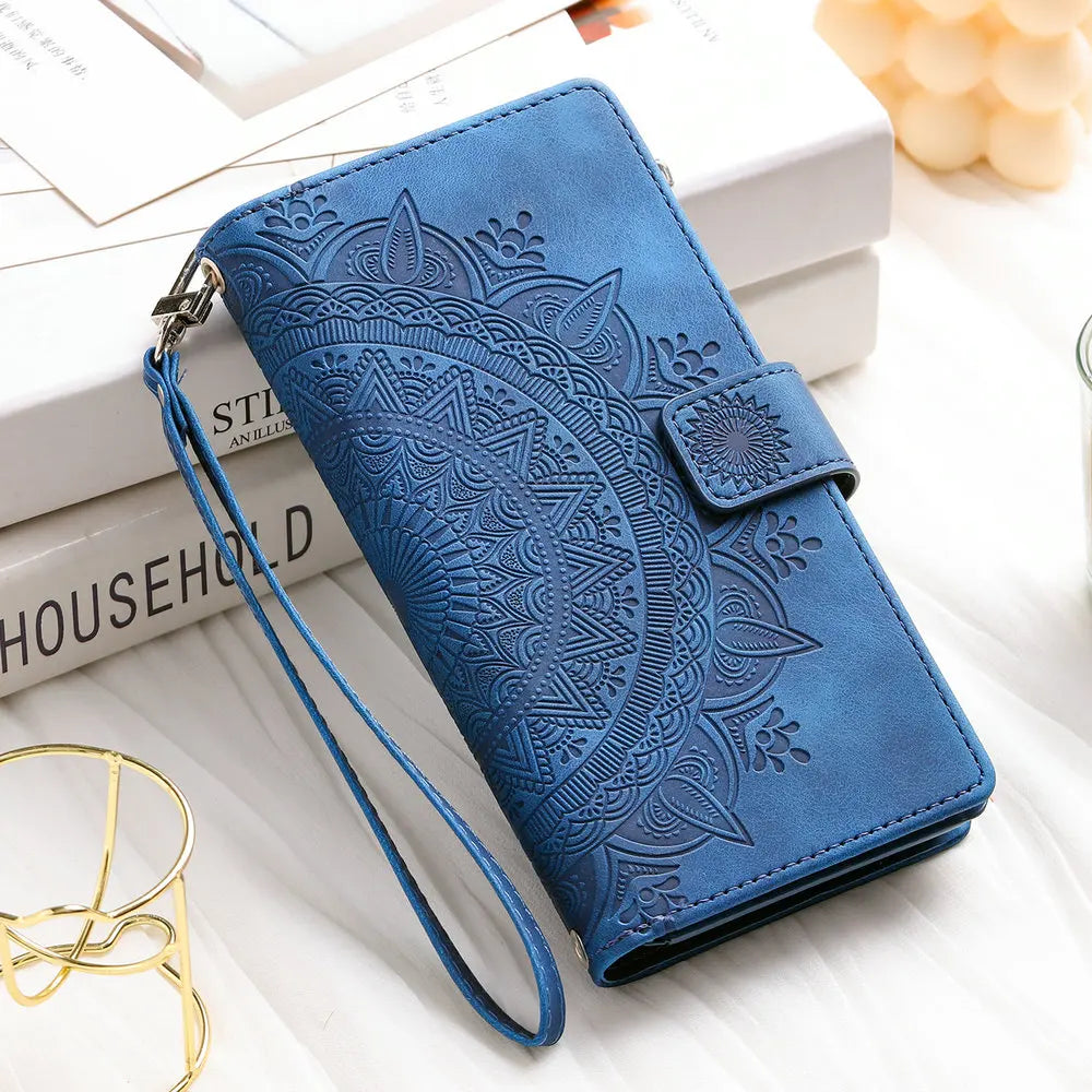 For Poco X8 Pro Max X7 F6 X6 X5 X3 NFC 5G Zipper Wallet Case Crossbody Book Shell Xiaomi Poco M8 M7 Pro M6 F5 C75 X 8 Flip Cover