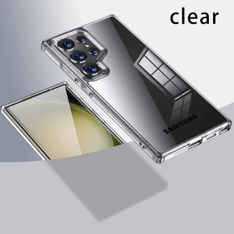 Airbags Shockproof Magnetic Wireless Charging Case Shell For Samsmung Galaxy S25 S24 S23 Ultra FE S24 Plus S24+ S23+ Armor Cover