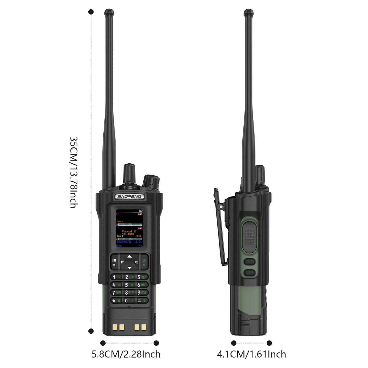 BAOFENG DM-32 with Belt Holster DMR Radio Digital Walkie Talkie GPS APRS 999 Channel Dual Mode Analog Dual Time Slot For Hiking