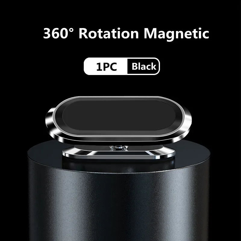 360 Rotating Mini Magnetic Holder Car Phone Dashboard Strip Shape Mount Stand Portable for Cell Phone GPS Compatible