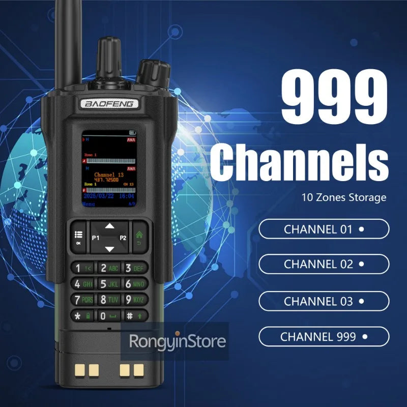 BAOFENG DM-32 with Belt Holster DMR Radio Digital Walkie Talkie GPS APRS 999 Channel Dual Mode Analog Dual Time Slot For Hiking