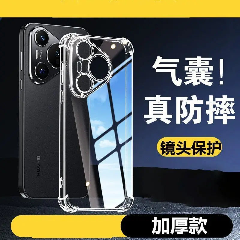 Case For Huawei Pura 80 Ultra 80 Pro plus Luxury Electroplating Transparent Four Corners Shockproof Back Cover For Huawei Pura80