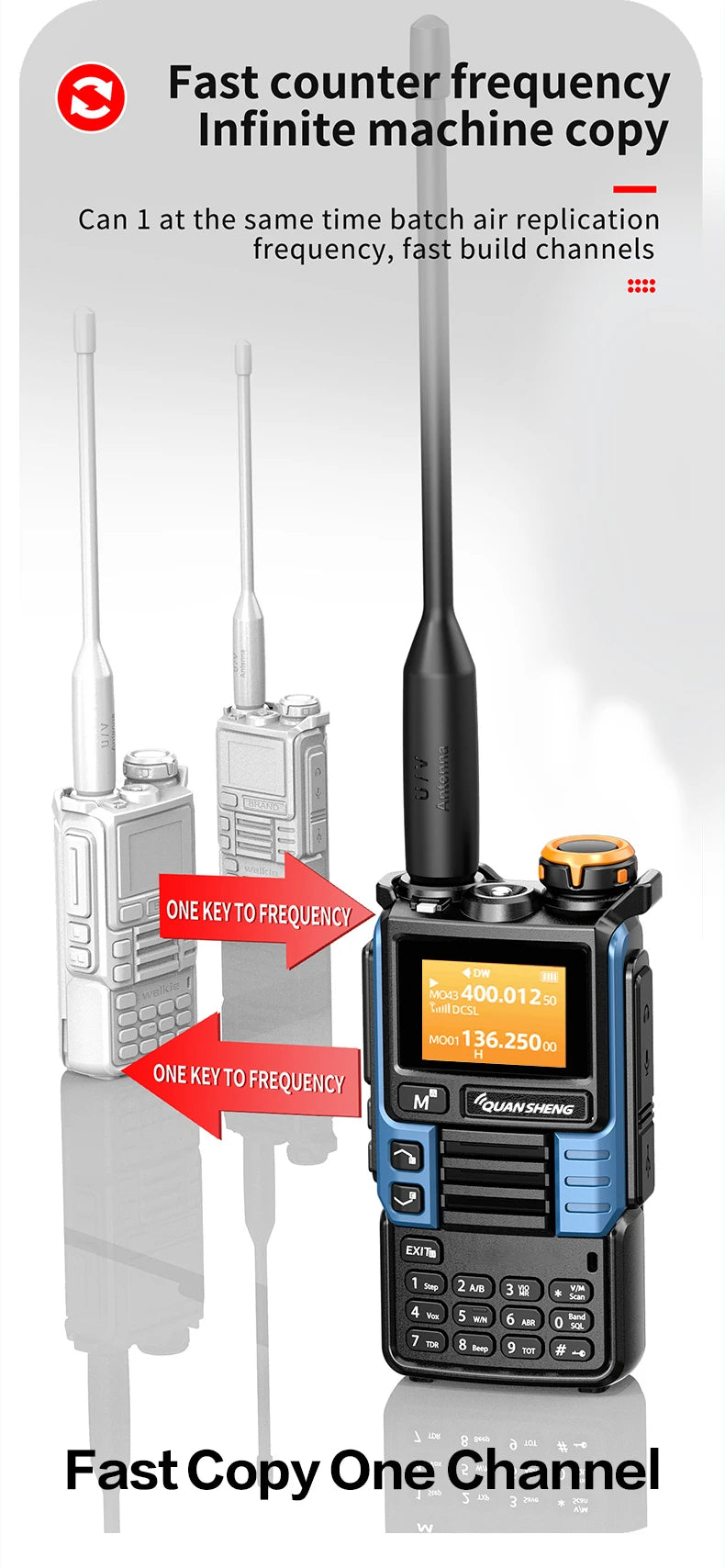 Quansheng UV-K5 Upgrade UV-K5 (99) Interphone 5W Air Band Radio Tyep C Charging UHF VHF DTMF FM Scrambler NOAA Wireless Frequenc