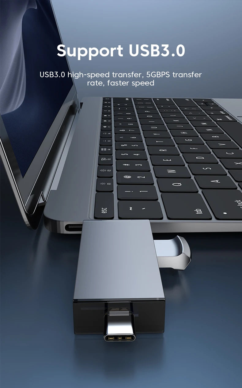 Olaf 7 in 1 Micro TF SD Card Reader USB Flash Drive Memory SD Card Reader OTG type c 3.1 to usb Adapter USB Type C Card Reader