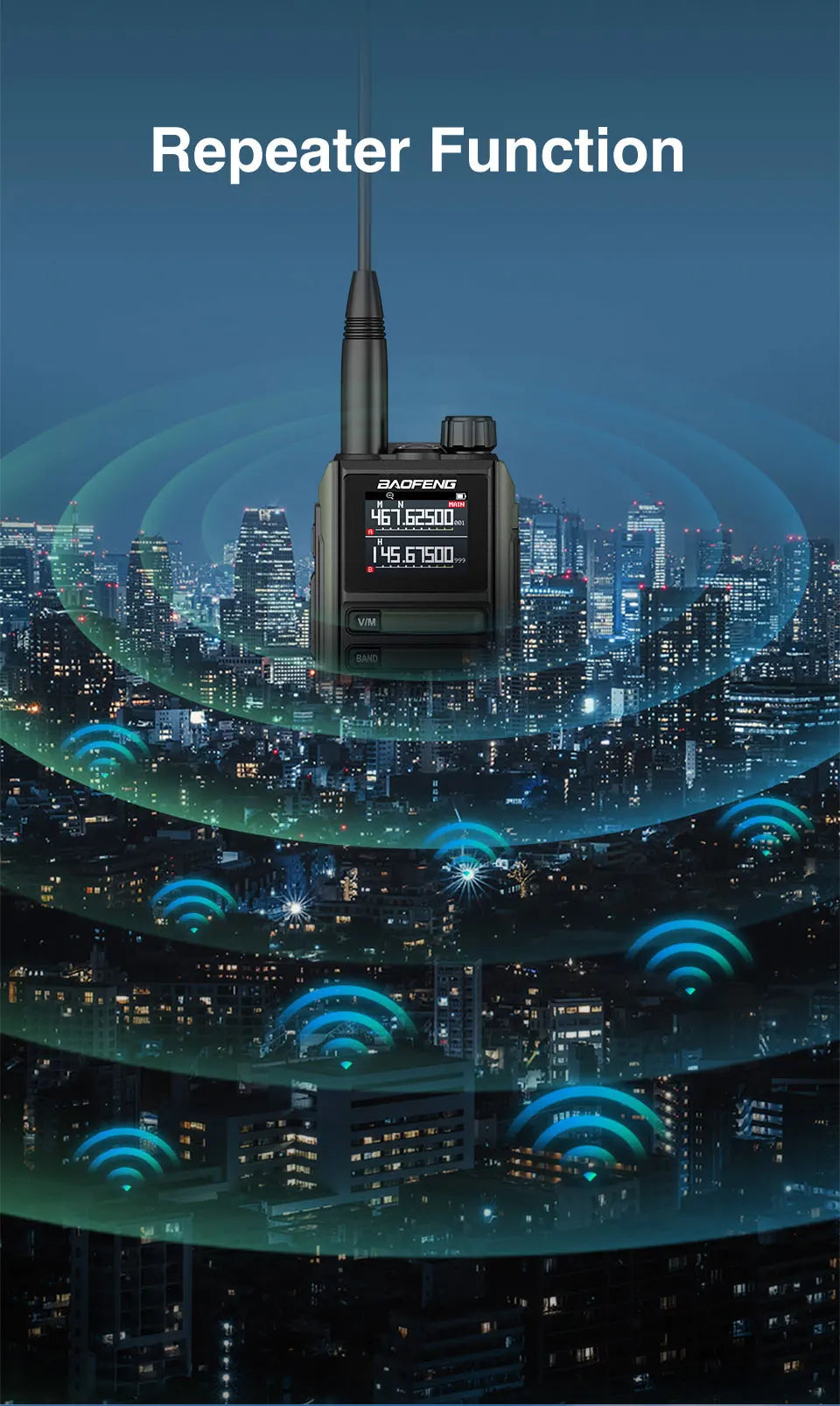 Upgrade Baofeng UV16M V2 Walkie Talkie AM FM Two Way Radio Full Band LCD 999CH Frequency Copy VHF UHF NOAA Noise Reduce Type-C