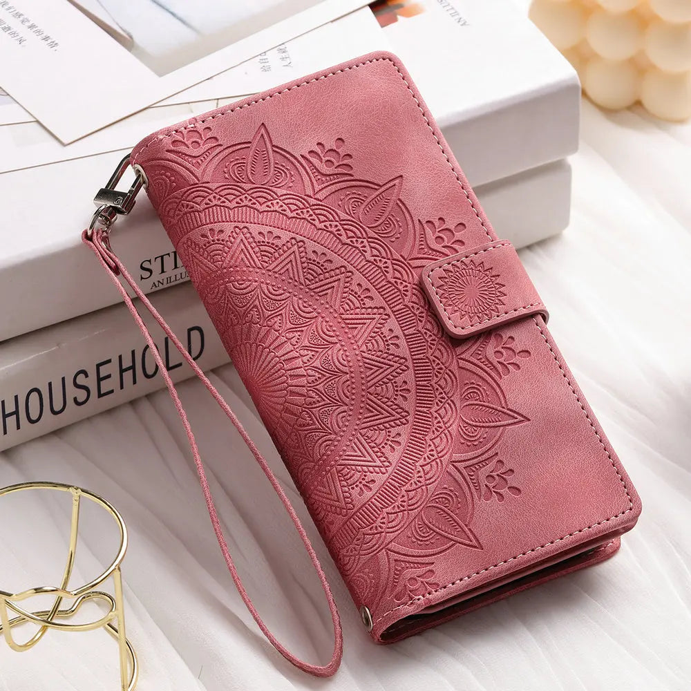 For Poco X8 Pro Max X7 F6 X6 X5 X3 NFC 5G Zipper Wallet Case Crossbody Book Shell Xiaomi Poco M8 M7 Pro M6 F5 C75 X 8 Flip Cover