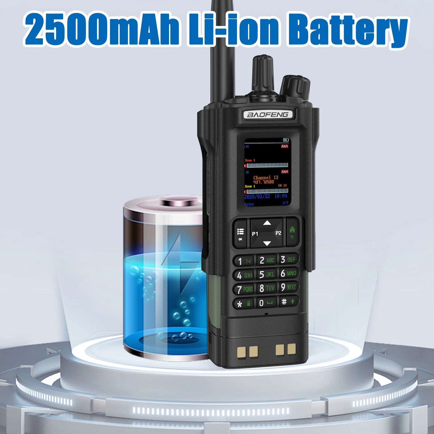 BAOFENG DM-32 with Belt Holster DMR Radio Digital Walkie Talkie GPS APRS 999 Channel Dual Mode Analog Dual Time Slot For Hiking