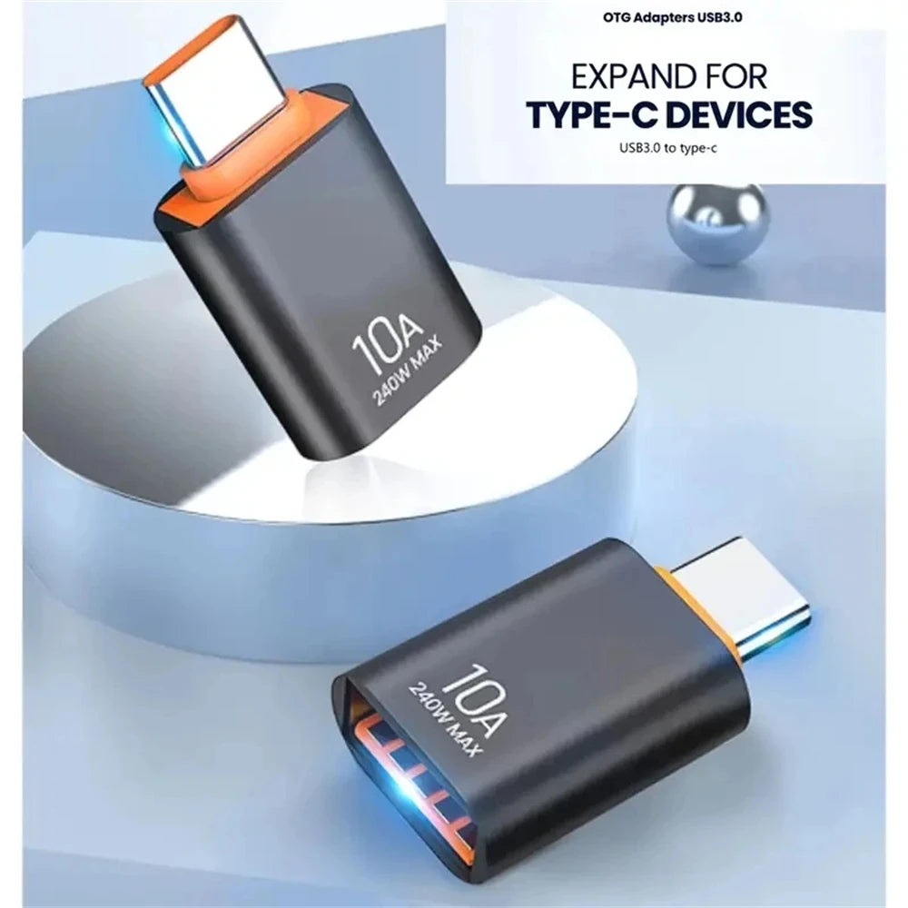 NINIBIL 10A OTG USB 3.0 To Type C Adapter USB Female To Type c Male Fast Charging adadpter OTG USB C For Xiaomi Samsung Laptop