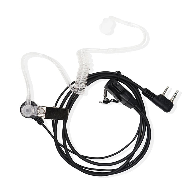 2 Pin PTT MIC Headset Covert Acoustic Tube In-ear Earpiece For Kenwood TYT Baofeng UV-5R BF-888S CB Two Way Radio Accessories