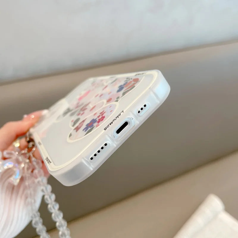 Pink Flower Bear 3D Penda Tpu Case For Honor X7 X8 X9 5G X7A 4G X8A X9A X6 X6S 9X 50 70 20 90 Magic 4 5 Lite Cover