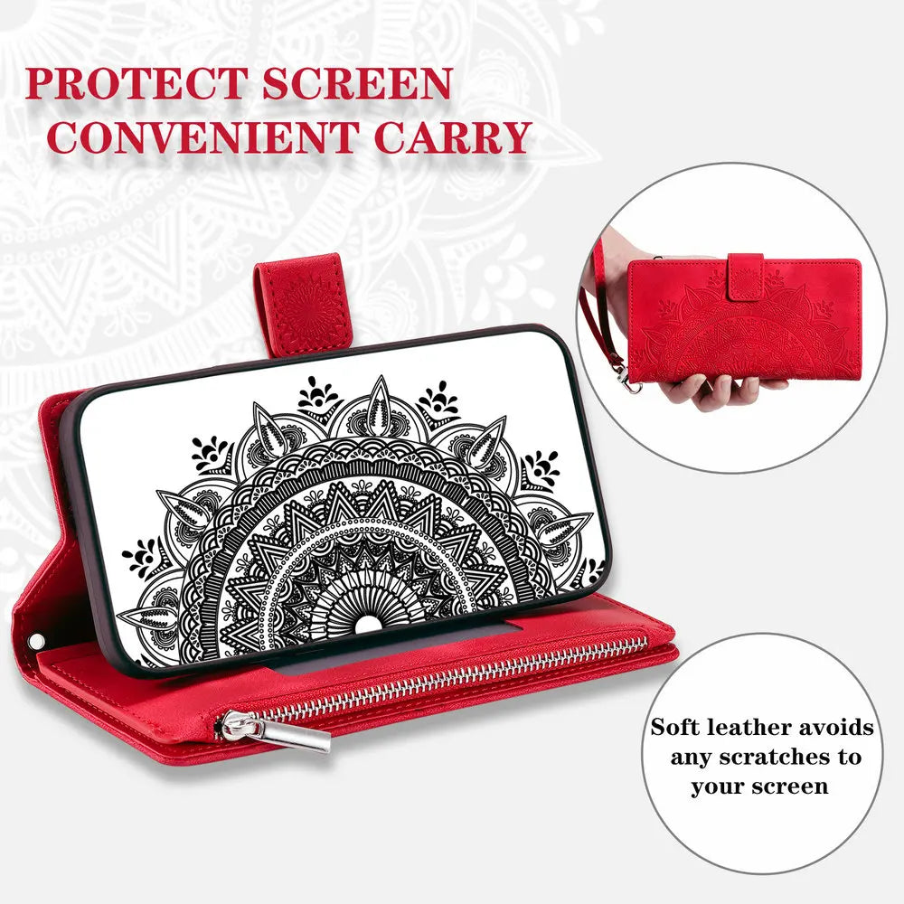 For Poco X8 Pro Max X7 F6 X6 X5 X3 NFC 5G Zipper Wallet Case Crossbody Book Shell Xiaomi Poco M8 M7 Pro M6 F5 C75 X 8 Flip Cover